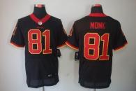 Nike Washington Redskins -81 Art Monk Black Men's Stitched NFL Elite Jersey