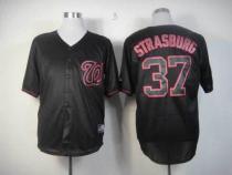 Washington Nationals #37 Stephen Strasburg Black Fashion Stitched MLB Jersey Washington Nationals #37 Stephen Strasburg Black Fashion Stitched MLB Jersey