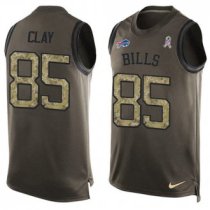 Nike Bills -85 Charles Clay Green Stitched NFL Limited Salute To Service Tank Top Jersey Nike Bills -85 Charles Clay Green Stitched NFL Limited Salute To Service Tank Top Jersey