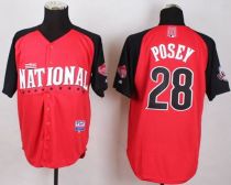 San Francisco Giants #28 Buster Posey Red 2015 All-Star National League Stitched MLB jerseys