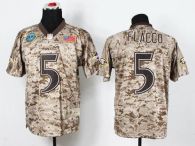 Nike Ravens -5 Joe Flacco Camo Men's Stitched NFL New Elite USMC Jersey