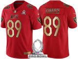 OAKLAND RAIDERS -89 AMARI COOPER AFC 2017 PRO BOWL RED GOLD LIMITED JERSEY