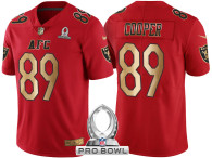 OAKLAND RAIDERS -89 AMARI COOPER AFC 2017 PRO BOWL RED GOLD LIMITED JERSEY