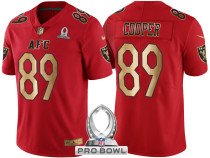 OAKLAND RAIDERS -89 AMARI COOPER AFC 2017 PRO BOWL RED GOLD LIMITED JERSEY