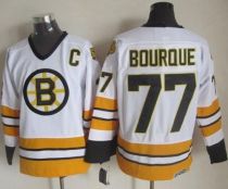 Boston Bruins -77 Ray Bourque White Yellow CCM Throwback Stitched NHL Jersey Boston Bruins -77 Ray Bourque White Yellow CCM Throwback Stitched NHL Jersey