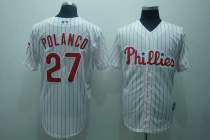 Philadelphia Phillies #27 Placido Polanco Stitched White Red Strip MLB Jersey Philadelphia Phillies #27 Placido Polanco Stitched White Red Strip MLB Jersey