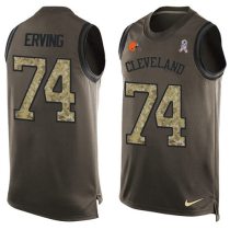 Nike Browns -74 Cameron Erving Green Stitched NFL Limited Salute To Service Tank Top Jersey Nike Browns -74 Cameron Erving Green Stitched NFL Limited Salute To Service Tank Top Jersey