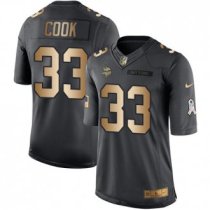 Nike Vikings -33 Dalvin Cook Black Stitched NFL Limited Gold Salute To Service Jersey Nike Vikings -33 Dalvin Cook Black Stitched NFL Limited Gold Salute To Service Jersey