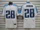 Nike Titans -28 Chris Johnson White Stitched NFL Elite Jersey