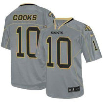 Nike New Orleans Saints -10 Brandin Cooks Lights Out Grey NFL Elite Jersey