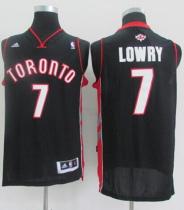 Revolution 30 Toronto Raptors -7 Kyle Lowry Black Stitched NBA Jersey