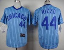 Chicago Cubs -44 Anthony Rizzo Blue White Strip Cooperstown Throwback Stitched MLB Jersey Chicago Cubs -44 Anthony Rizzo Blue White Strip Cooperstown Throwback Stitched MLB Jersey