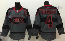 Montreal Canadiens -4 Jean Beliveau Charcoal Cross Check Fashion Stitched NHL Jersey Montreal Canadiens -4 Jean Beliveau Charcoal Cross Check Fashion Stitched NHL Jersey