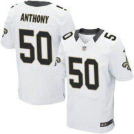 Nike New Orleans Saints -50 Stephone Anthony White Stitched NFL Elite Jersey