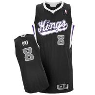 Sacramento Kings -8 Rudy Gay Black Revolution 30 Stitched NBA Jersey