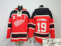 Autographed Detroit Red Wings -19 Steve Yzerman Red Sawyer Hooded Sweatshirt Stitched NHL Jersey Autographed Detroit Red Wings -19 Steve Yzerman Red Sawyer Hooded Sweatshirt Stitched NHL Jersey