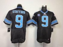 Nike Lions -9 Matthew Stafford Black Alternate With C Patch Stitched NFL Elite Jersey Nike Lions -9 Matthew Stafford Black Alternate With C Patch Stitched NFL Elite Jersey