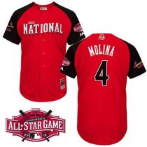 St Louis Cardinals #4 Yadier Molina Red 2015 All-Star National League Stitched MLB Jersey