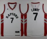 Toronto Raptors -7 Kyle Lowry White Stitched NBA Jersey