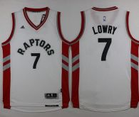 Toronto Raptors -7 Kyle Lowry White Stitched NBA Jersey