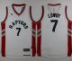 Toronto Raptors -7 Kyle Lowry White Stitched NBA Jersey
