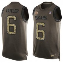 Nike Bears -6 Jay Cutler Green Stitched NFL Limited Salute To Service Tank Top Jersey Nike Bears -6 Jay Cutler Green Stitched NFL Limited Salute To Service Tank Top Jersey