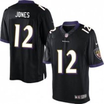 Nike Ravens -12 Jacoby Jones Black Alternate Stitched NFL Limited Jersey Nike Ravens -12 Jacoby Jones Black Alternate Stitched NFL Limited Jersey
