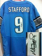 Nike Detroit Lions #9 Matthew Stafford Blue Team Color Men's Stitched NFL Elite Autographed Jersey