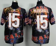 Nike Chicago Bears -15 Brandon Marshall Team Color NFL Elite Fanatical Version Jersey