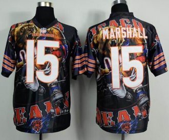 Nike Chicago Bears -15 Brandon Marshall Team Color NFL Elite Fanatical Version Jersey