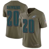 Nike Eagles -20 Brian Dawkins Olive Stitched NFL Limited 2017 Salute To Service Jersey Nike Eagles -20 Brian Dawkins Olive Stitched NFL Limited 2017 Salute To Service Jersey