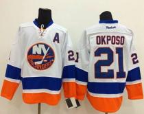 New York Islanders -21 Kyle Okposo White Stitched NHL Jersey New York Islanders -21 Kyle Okposo White Stitched NHL Jersey