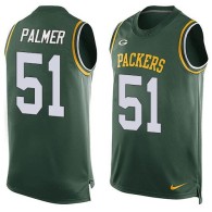 Nike Green Bay Packers -51 Nate Palmer Green Team Color Stitched NFL Limited Tank Top Jersey