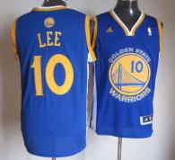 Revolution 30 Golden State Warriors -10 David Lee Blue Stitched NBA Jersey