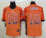 2013 NEW Nike Cincinnati Bengals 18 Green Drift Fashion Orange Elite Jerseys
