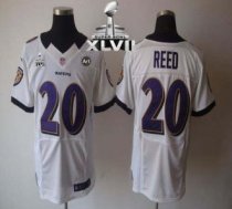 Nike Ravens -20 Ed Reed White Super Bowl XLVII Stitched NFL Elite Jersey Nike Ravens -20 Ed Reed White Super Bowl XLVII Stitched NFL Elite Jersey