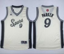 San Antonio Spurs #9 Tony Parker Cream 2015-2016 Christmas Day Youth Stitched NBA Jersey