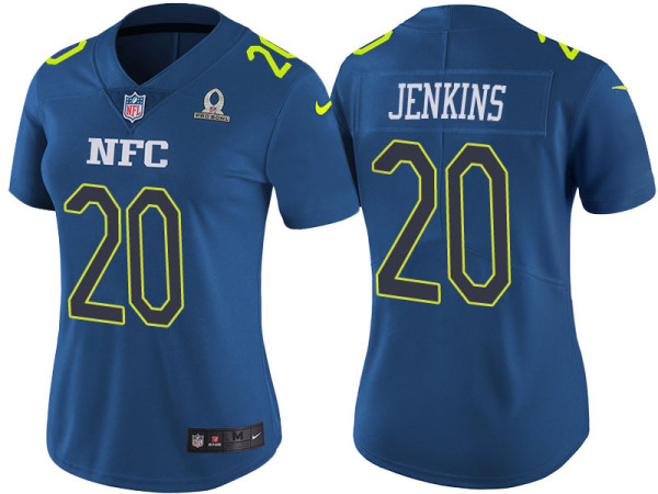 WOMEN'S NFC 2017 PRO BOWL NEW YORK GIANTS #20 JANORIS JENKINS BLUE GAME JERSEY