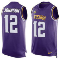 Nike Minnesota Vikings -12 Charles Johnson Purple Team Color Stitched NFL Limited Tank Top Jersey Nike Minnesota Vikings -12 Charles Johnson Purple Team Color Stitched NFL Limited Tank Top Jersey
