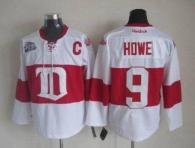 Detroit Red Wings -9 Gordie Howe White Winter Classic Stitched NHL Jersey