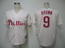Philadelphia Phillies #9 Domoic Brown White Red Strip Stitched MLB Jersey Philadelphia Phillies #9 Domoic Brown White Red Strip Stitched MLB Jersey