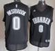 Oklahoma City Thunder -0 Russell Westbrook Black White Stitched NBA Jersey
