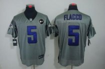 Nike Ravens -5 Joe Flacco Grey Shadow With Art Patch Stitched NFL Elite Jersey Nike Ravens -5 Joe Flacco Grey Shadow With Art Patch Stitched NFL Elite Jersey