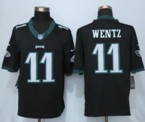 Nike Philadelphia Eagles -11 Carson Wentz Black Alternate Stitched NFL New Limited Jersey Nike Philadelphia Eagles -11 Carson Wentz Black Alternate Stitched NFL New Limited Jersey
