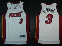 Miami Heat -3 Dwyane Wade White Nickname D WADE Stitched NBA Jersey Miami Heat -3 Dwyane Wade White Nickname D WADE Stitched NBA Jersey
