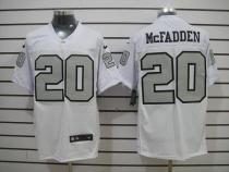 Nike Oakland Raiders #20 Darren McFadden White Silver No Men's Stitched NFL Elite Jersey Nike Oakland Raiders #20 Darren McFadden White Silver No Men's Stitched NFL Elite Jersey