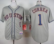 Houston Astros #1 Carlos Correa Grey Cool Base Stitched MLB Jersey Houston Astros #1 Carlos Correa Grey Cool Base Stitched MLB Jersey