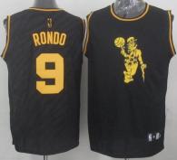 Boston Celtics -9 Rajon Rondo Black Precious Metals Fashion Stitched NBA Jersey