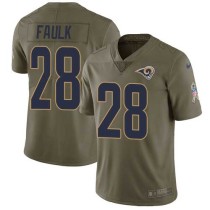 Nike Rams -28 Marshall Faulk Olive Stitched NFL Limited 2017 Salute to Service Jersey Nike Rams -28 Marshall Faulk Olive Stitched NFL Limited 2017 Salute to Service Jersey