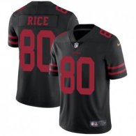 Nike 49ers -80 Jerry Rice Black Alternate Stitched NFL Vapor Untouchable Limited Jersey